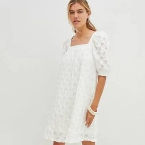 Anthropologie Maeve Eyelet Mini Dress size M